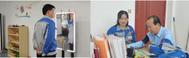 大家體驗(yàn)了智能血壓計(jì)、魔鏡等儀器設(shè)備